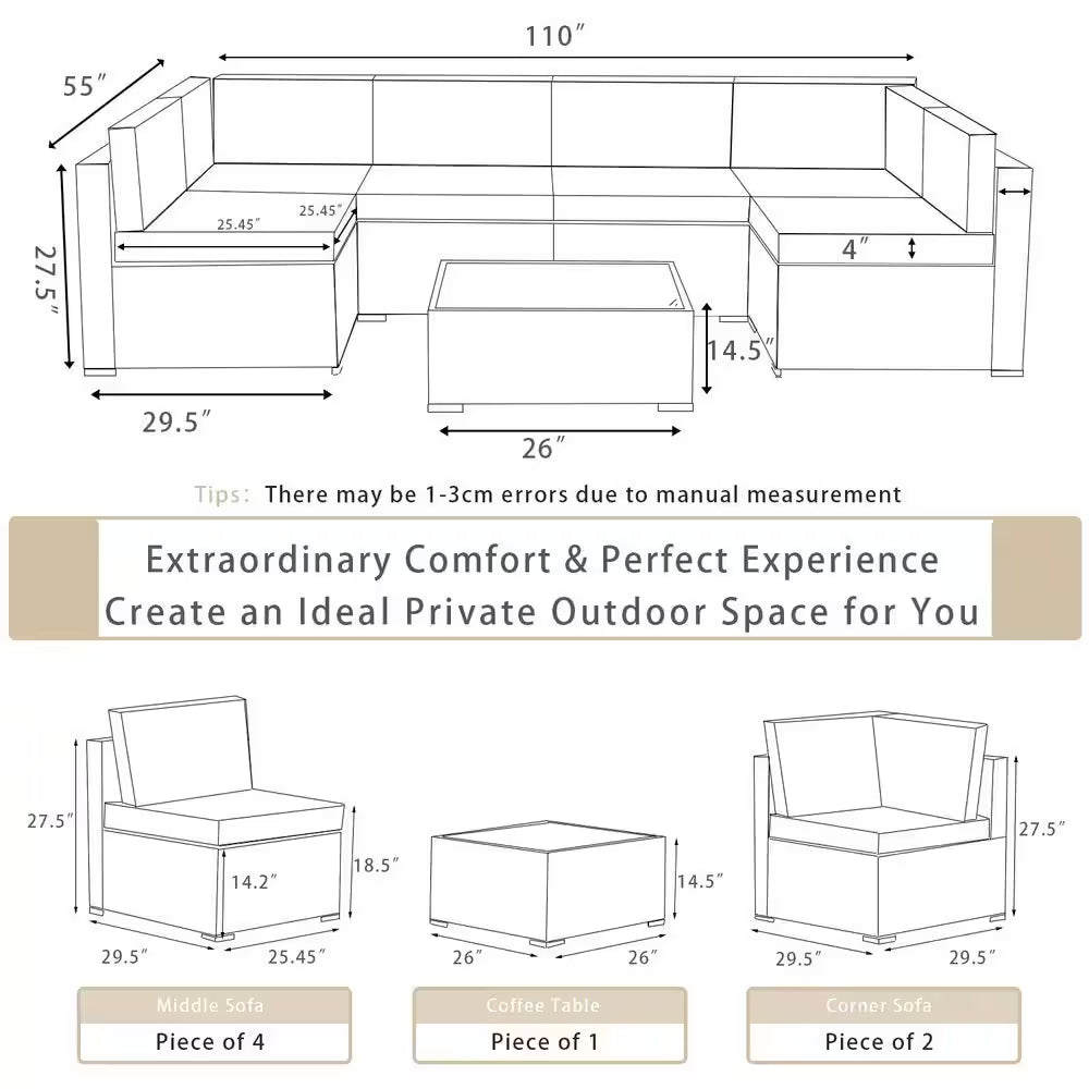 11-Piece Wicker Patio Conversation Set with Fire Pit Table, Glass Coffee Table, Swivel Rocking Chairs and Cushion Sand