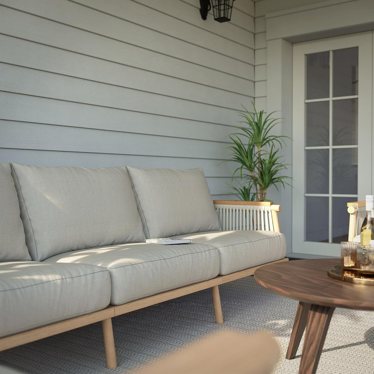 Moss Aluminum Outdoor Patio Furniture, Couch