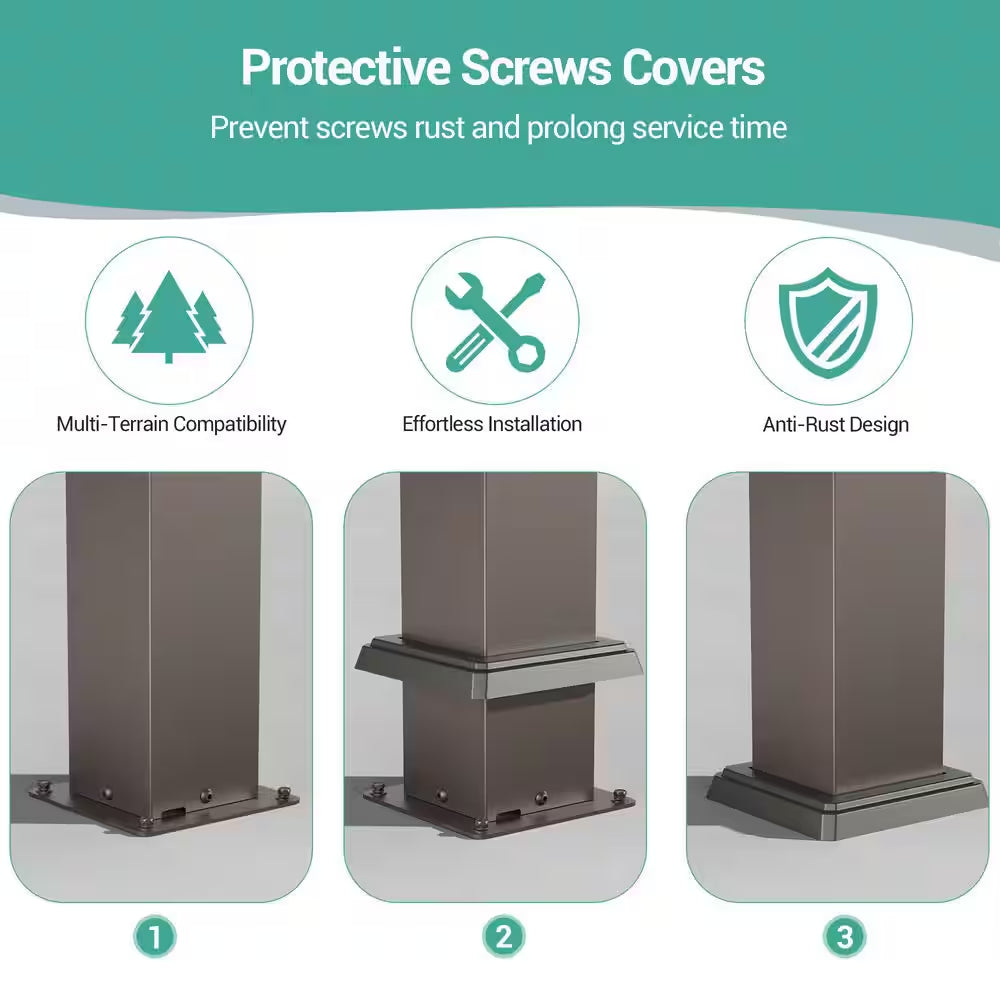 Titan Series 10 Ft. X 20 Ft. Luminized Steel Louvered Pergola Modern Outdoor Pergola with Adjustable Roof,Brown