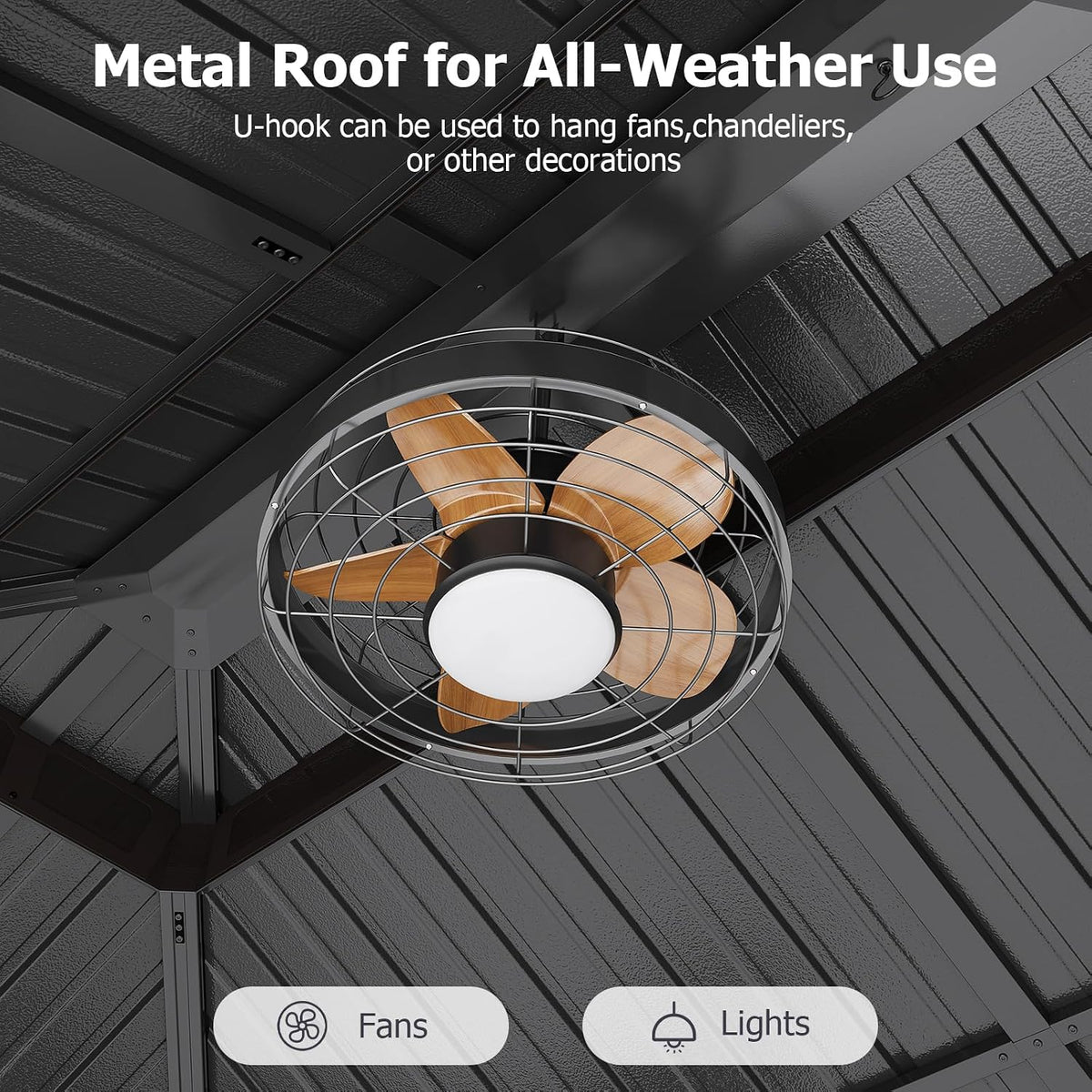 14X10Ft Hardtop Gazebo Gray